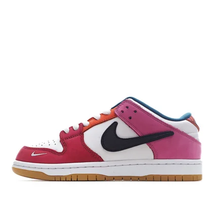 Parra X Nike Sb Dunk Low Pro White Blue Red