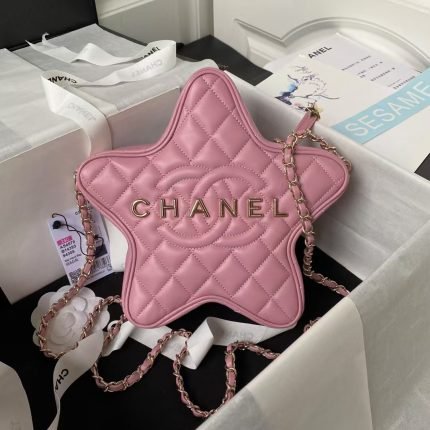 Chanel 24C AS4579 Star Bag Pink Lambskin Light Gold Hardware