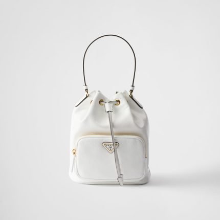 Prada Duet Naplak Patent Leather Bucket Bag